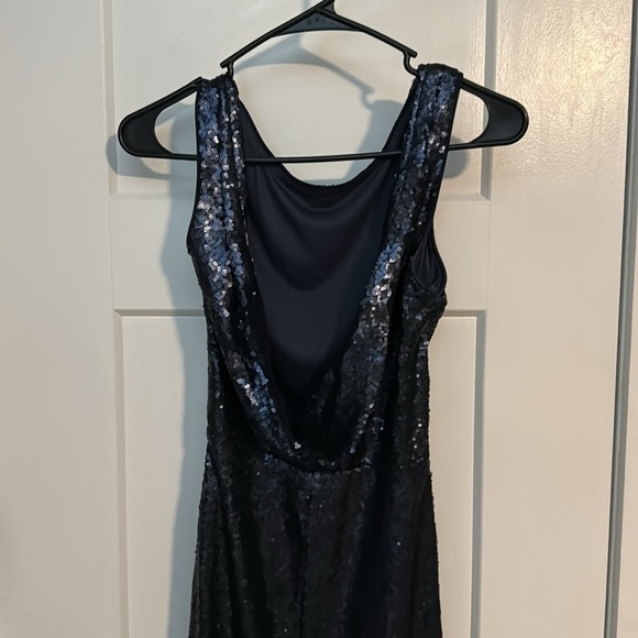 Lulus navy Sequin scoop back dress - Small​​​​​​​ - Picture 2 of 3